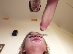 デカパイ, ブロンド, フェラチオ, 大学生