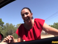 Mamada, Coche, Corridas, Estilo perrito, Corridas faciales, Al aire libre, Pov