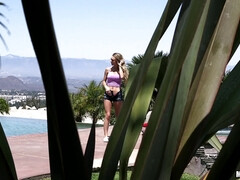 Cul, Blonde, Sucer une bite, Plantureuse, Faciale, Seins naturels, De plein air, Voyeur