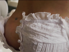 Grosse titten, Blondine, Schwanz, Aufs gesicht abspritzen, Küche, Milf