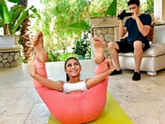 Blasen, Hundestellung, Handjob, Küssen, Natürlichen titten, Im freien, Sport, Titten