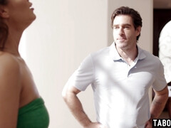 Grote lul, Grote mammen, Bruinharig, Diep in de keel, Lul, Hd, Natuurlijke tieten, Vrouw