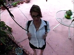 お尻, デカ尻, ブロンド, 口内発射, チン, ハードコア, Hd, 淫乱熟女