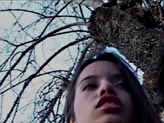 Amateur, Brunette brune, Doigter, Fille latino, Masturbation, De plein air, Suçant, Nénés