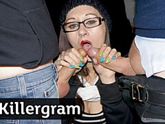 デカパイ, フェラチオ, 茶髪の, 乱交, Hd, 淫乱熟女, 公共, フェラする