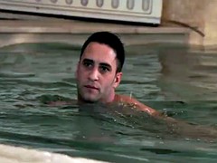 Chica, Morena, Corridas, Pies, Piscina, Tetas