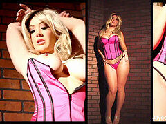 Gros cul, Brunette brune, Doigter, Lingerie, Masturbation