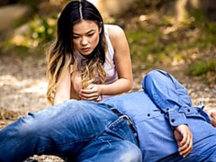 Amateur, Verga grande, Mamada, Estilo perrito, Ébano, Interracial, Tetas naturales, Flaco