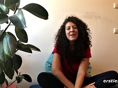 美女, ベッドルーム, 茶髪の, ドイツ人, ハードコア, オナニー, 剃毛, 一人