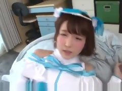 Sexy Japanese gal featuring hot cosplay sex video