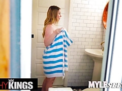 Grosser schwanz, Blondine, Blasen, Hundestellung, Hd, Milf, Muschi, Realität