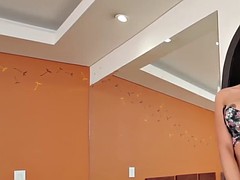 デカパイ, ラティーナ, 下着, 乳首, シーメール