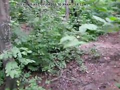 Amazing Lulu Love goes deep in the wood to take it deep