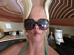 素人, 美女, デカパイ, ブロンド, ポルノスター, オッパイの