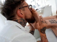 美女, フェラチオ, 足フェチ, 下着, ティーン