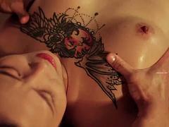 Enthousiasteling, Aziatisch, Grote mammen, Zwart, Chinees, Sperma shot, Handbeurt, Japaans