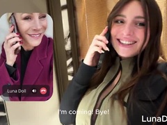 Grosse titten, Blondine, Puppe, Französisch, Lesbisch, Mutti, Natürlich, Pov