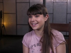 緊縛, ボンデージ, 茶髪の, 天然, オーガズム, 苦痛, ゴックンする, バイブレーター