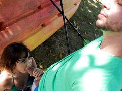 Violet Gems and Venus Vixen get their soaking wet pussies plowed