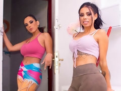 デカ尻, フェラチオ, 女 人男 人, 手コキする, 淫乱熟女, ハメ撮り, 三人, オッパイの