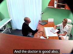 FakeHospital Hot nurse seduces and fucks her old college pal