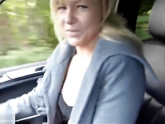 Blondine, Blasen, Auto, Hd, Nippel, Im freien, Öffentlich, Strümpfe