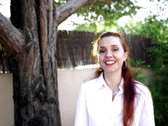 A redheaded nurse takes a break to join the porn biz