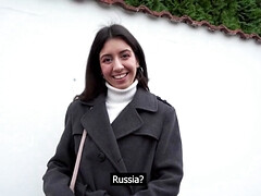 美女, フェラチオ, チン, 手コキする, ハードコア, アウトドア, ハメ撮り, ロシア人