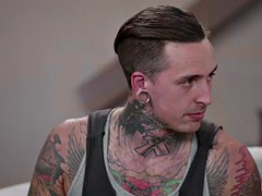 hot ts aubrey kate rides tattooed ruckus cock so romantic