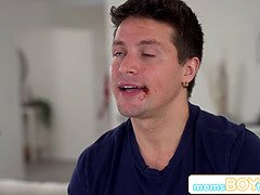 デカチン, デカパイ, ブロンド, フェラチオ, チン, Hd, 馬乗り, スパンキング