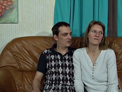 Enthousiasteling, Stel, Sperma shot, Duits, Mager