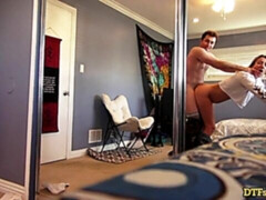 ベッドルーム, デカチン, フェラチオ, バック, 自然山雀, ショートヘア, ガリガリ, オッパイの