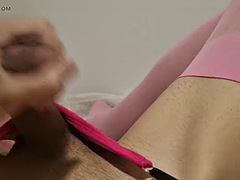 Sissy Cumshot In Pink Panties