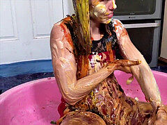 woman Trashed in Horrendous, repugnant ute Food Gunge WAM