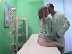 Girl gratefully fucks her doc for giving moral support