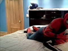 Gay morphsuit, spiderman, zentai