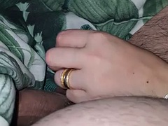 Stepmother plays with her stepsons cock for 7 minutes
